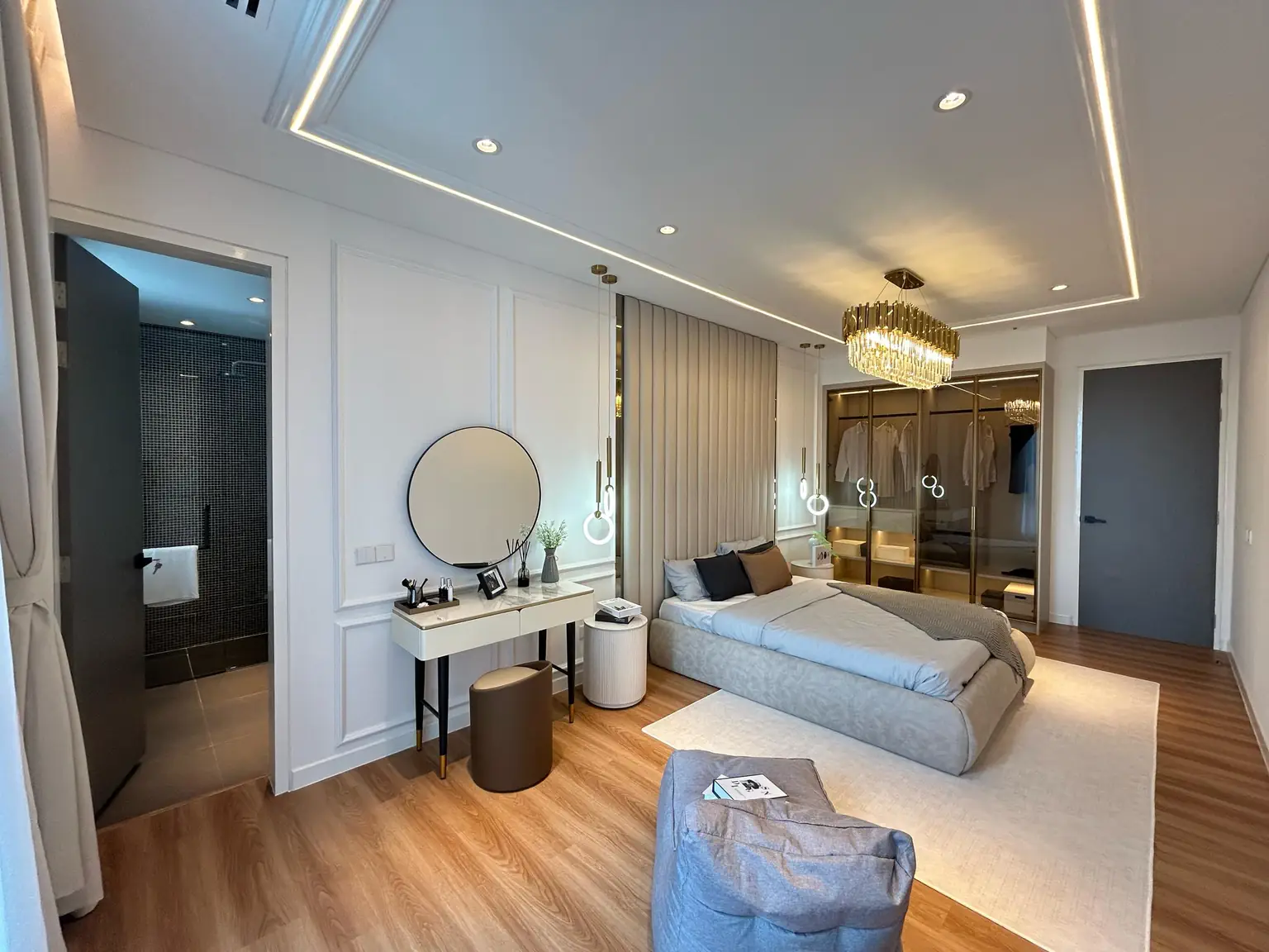 Elegant guest bedroom interior at Cappella Embassy